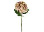 Kunstblume I.GE.A. "Künstliche Hortensie", bunt (mauve), B:23cm H:47cm L:18cm, Polyester, Kunstpflanzen, Einzelblume Stielblume Seidenblume Dekoblume für Vase, Hochzeit