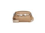 Umhängetasche TAMARIS "Umhängetasche TAS Kirima", Mädchen, Gr. B/H/T: 22cm x 17cm x 8,5cm 0, beige (sand 420), Polyurethan, Taschen Umhängetasche
