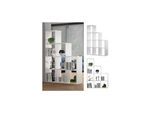 Vicco Treppenregal Aramis 9 Fächer Weiß, 103,5 x 144 cm, Standregal weiß mit 9 Fächer