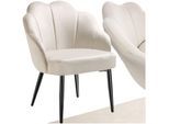 tectake® Cocktailsessel, gepolstert, mit Samtbezug, runde, pulverbeschichtete Stahlbeine, 66 x 62 x 80,5 cm