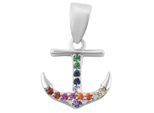 Kettenanhänger ADELIA´S "Damen Anhänger aus 925 Silber mit Zirkonia", bunt (silber), Schmuckanhänger, Damen, Silber 925 (Sterlingsilber), Kettenanhänger, Zum Verschenken an Menschen, die Ihnen am Herzen liegen