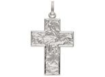 Kreuzanhänger JOBO "Kreuz breit Silberkreuz strukturiert 33 mm", silber 925, Schmuckanhänger, Damen, Silber 925 (Sterlingsilber), 925 Silber rhodiniert