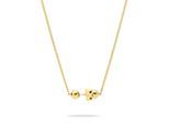 Kette mit Anhänger LIEBESKIND BERLIN "Schmuck Geschenk Edelstahl Halskette Steel Ball", gelbgoldfarben, Halsketten, Damen, Edelstahl, L: 43 B: 2,2mm, B:2,2mm