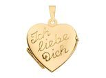 Medallionanhänger JOBO "Anhänger Medaillon Herz Ich liebe Dich 19 mm", gold (gelbgold 333), Schmuckanhänger, Damen, Gelbgold 333, 8 Karat 333 Gold