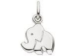 Kettenanhänger JOBO "Kleiner Anhänger Elefant 11 mm", silber (silber 925), Schmuckanhänger, Damen, Silber 925 (Sterlingsilber), Kettenanhänger, 925 Silber rhodiniert