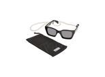 Sonnenbrille URBAN CLASSICS "Urban Classics Unisex Sunglasses Poros With Chain", Damen, schwarz, schwarz, Sonnenbrillen Sonnenbrille