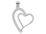 Kettenanhänger ADELIA´S "Damen Anhänger – Herz Herzanhänger aus 925 Silber mit Zirkonia", silber, Schmuckanhänger, Damen, Silber 925 (Sterlingsilber), Kettenanhänger, Zum Verschenken – ideal zum Geburtstag