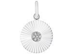 Kettenanhänger JOBO "Anhänger Sonne 11 mm", silber 925, weiß, Schmuckanhänger, Damen, Silber 925 (Sterlingsilber), Kettenanhänger, 925 Silber mit 7 Zirkonia