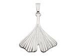 Kettenanhänger JOBO "Anhänger Ginkgo Ginko 22 mm", silber 925, Schmuckanhänger, Damen, Silber 925 (Sterlingsilber), Kettenanhänger, 925 Silber rhodiniert