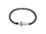 Armband JOOP "Schmuck, Geschenk", gunfarben, edelstahlfarben, Armbänder, Herren, 21cm, Edelstahl, Armband