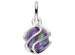 Kettenanhänger JOBO "Kleiner Anhänger 7 mm", lila (blau, blau), Schmuckanhänger, Damen, Silber 925 (Sterlingsilber), Kettenanhänger, 925 Silber mit synthetischem Opal blau