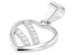 Kettenanhänger ADELIA´S "Damen Anhänger – Herz Herzanhänger aus 925 Silber mit Zirkonia", silber, Schmuckanhänger, Damen, Silber 925 (Sterlingsilber), Kettenanhänger, Schöne Geschenkidee zum einen besonderen Tag