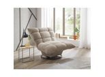 Livetastic Sessel , Taupe , Metall , 100x83x94 cm , Made in EU , Sitzfläche 360° drehbar , Wohnzimmer, Sessel, Sessel