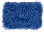 Dekokissen PAD "Glory", blau (violet, unifarben), B:30cm L:50cm, Lammfell, Polyester, Dekokissen_Sitzkissen_Kissenhüllen, Echtfell