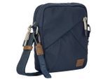 Umhängetasche CAMEL ACTIVE "Aurum", Damen, Gr. B/H/T: 19cm x 22cm x 6cm, dunkelblau, Polyester, beschichtet, clean, unifarben mit Farbeinsätzen, Taschen Umhängetasche, aus recyceltem Polyester in Nylonstruktur, leicht & mit feinen Details