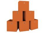 Faltbox VCM "6er Set Faltbox Klappbox Aufbewahrungsbox Boxas", orange, B:27cm T:27cm, Aufbewahrungsboxen