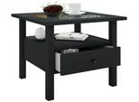 Couchtisch VCM "Holz Sofatisch Couchtisch Schublade Lingis M", schwarz, B:54cm T:54cm, Tische, Couchtisch Eckige Couchtische Holz-Couchtische