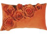 Dekokissen PAD "Floral", orange, unifarben, B:30cm L:50cm, Polyester, Dekokissen_Sitzkissen_Kissenhüllen, 3D