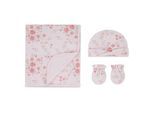 Babydecke HUGGIES BABYWEAR "HGHG 3PC BLANKET SET", Baby, rosewater, Baumwolle, bedruckt, Wohndecken Babydecke, mit All-Over Print