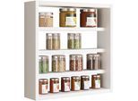 Hängeschrank VCM "Holz Wandregal Gewürzregal Regal Küche Esaldi S", weiß, B:40cm T:10cm, Obermaterial: 100% Holz Wood., Schränke, Hängeschrank