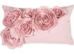 Dekokissen PAD "Floral", rosa (rose, unifarben), B:30cm L:50cm, Polyester, Dekokissen_Sitzkissen_Kissenhüllen, 3D