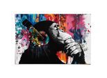 Poster REINDERS "Graffiti chimp", bunt (farbe bild(er): mehrfarbig), B:91,5cm H:61cm T:0,1cm, Bilder, Poster, Teenager Zimmer - Mehrfarbig - 150 gr. Papier - Street Art