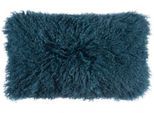 Dekokissen PAD "Glory", petrol, unifarben, B:30cm L:50cm, Lammfell, Polyester, Dekokissen_Sitzkissen_Kissenhüllen, Echtfell