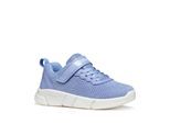 Sneaker GEOX "J ARIL GIRL", Mädchen, Gr. 24, hellblau, Lederimitat, Textil, Schuhe Sneaker, Slipper mit Klettverschluss, Größenschablone zum Download