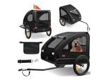 KESSER® Hundeanhänger Boxer 2-in-1 Hundebuggy Fahrradanhänger groß ca. 250L Volumen - Inkl. Fahne und Tasche - 600D Oxford Canvas, Klappbar SmartSpace Concept, maximale Belastbarkeit: 45kg