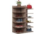 Schuhschrank VCM "Schuhregal Schuhschrank Schuhkommode Enosa", braun (sonoma, eiche), B:60cm T:30cm, Obermaterial: 100% Holz Wood., Schränke, Schuhschrank