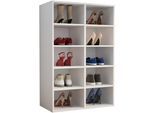 Schuhregal VCM "Holz Regal Schuhschrank Schuhregal Hinsol M", weiß, B:55cm T:30cm, Regale, Schuhregal