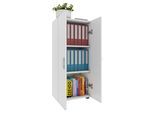 Aktenschrank VCM "Büroschrank Bücher Ordner Aktenschrank Ulas 3fach", weiß, B:49cm T:34cm, Obermaterial: 100% Holz Wood., Schränke, Aktenschrank