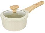 Kasserolle RESTO KITCHENWARE "Ran, Kochtopf antihaftbeschichtet und spülmaschinenfest", beige, B:16cm H:8cm L:35cm Ø:16cm, Töpfe, Kasserolle, Geeignet für alle Herdarten, auch Induktion, im Geschenkkarton