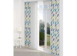 Schiebegardine WIRTH "Bray" Gr. 4, blau, B:60cm H:245cm, Jacquard, Baumwolle, Polyester, Gardinen, Schiebegardine