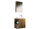 Mid.you Gästebad VCM Hausa, Honigeiche, Holzwerkstoff, 52 cm, hängend, Badezimmer, Gäste-WC