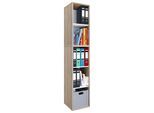 Bücherregal VCM "Holz Büro Regal Bücher Ordner Aktenregal Lona l 5f", braun (sonoma, eiche), B:35cm T:37cm, Regale, Bücherregal