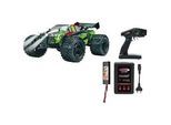 RC-Monstertruck JAMARA "Akron Monstertruck BL 4WD", grün (grün, schwarz), Fernlenkfahrzeuge, KinderB:33cm H:19,5cm, 1:10, 2,4 GHz, Wheelybar, B:33cm H:19,5cm