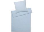 Bettwäsche ELEGANTE "Chelsea", blau (hellblau), B/L: 135cm x 200cm, 1 Stk., 1 Stk., Seersucker, B/L: 80cm x 80cm, 2 Stk., Seersucker, Obermaterial: 100% Baumwolle, Bettwäsche, Bettwäsche, gewebter Seersucker