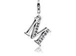 Charm-Einhänger NENALINA "Buchstabe "R" Anhänger Zirkonia 925 Silber", silber, Charms, Damen, mit Steinen, Silber 925 (Sterlingsilber)