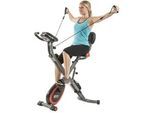 Heimtrainer "Multi-Function X-BIKE (mit/ohne Unterlegmatte)" Gr. 1, rot (rot, schwarz), MOTIVE FITNESS BY U.N.O., Heimtrainer, ohne Unterlegmatte, Heimtrainer, 120 kg max. Benutzergewicht, klappbar, Fahrrad, 8 Widerstandsstufen, B:53cm H:115cm L:100cm