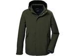Funktionsjacke KILLTEC "KOW 4 MN JCKT", Herren, Gr. XL, grün (moosgrün), Obermaterial: 100% Polyester;Futter: 100% Polyester;Füllung: 100% Polyester, Jacken Funktionsjacke, Wasser- und winddichte Herrenjacke, atmungsaktiv, abnehmbare Kapuze