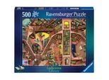 Puzzle RAVENSBURGER "Ludicrous Libray", bunt, Puzzles, KinderB:30cm H:23cm, Pappe, Made in Germany, B:30cm H:23cm