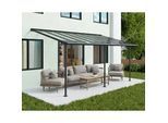 Terrassendach PALRAM - CANOPIA "Sierra Alu Terrassenüberdachung", grau, B:619cm T:295cm, Aluminium, Polycarbonat (PC), Terrassenüberdachungen, einfache DIY Montage