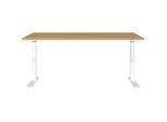 Schreibtisch GERMANIA "Downey", grandson, eiche, nachbildung, weiß, weiß, grandson, eiche, nachbildung, B:160cm H:91cm T:80cm, Tische, Schreibtisch, höhenverstellbar von 68-91 cm, verfügbar in verschiedenen Breiten