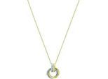 Kette mit Anhänger AMOR "Kreis", gelb (gelbgoldfarben, edelstahlfarben), Halsketten, Damen, Edelstahl, L: 45 B: 1,3mm, B:1,3mm