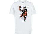 T-Shirt MISTERTEE "MisterTee Ballin Robot Tee", Jungen, Gr. 110/116, weiß, 100% Baumwolle, bedruckt, relaxed fit, Rundhals, Shirts T-Shirt