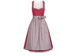 Dirndl NÜBLER "Dirndl midi Terres", Damen, Gr. 52, EURO, rot, Obermaterial: 100% Baumwolle CO., Kleider