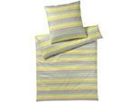 Bettwäsche ELEGANTE "Facet", gelb (sonnengelb), B/L: 135cm x 200cm, 1 Stk., 1 Stk., Mako-Batist, B/L: 80cm x 80cm, 2 Stk., Mako-Batist, Obermaterial: 100% Baumwolle, Bettwäsche, Bettwäsche, angenehmes Hautgefühl