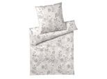 Bettwäsche ELEGANTE "Sketch Allover", grau (kiesel), B/L: 135cm x 200cm, 1 Stk., 1 Stk., Mako-Satin, B/L: 80cm x 80cm, 2 Stk., Mako-Satin, Obermaterial: 100% Baumwolle, Bettwäsche, Bettwäsche, angenehmes Hautgefühl