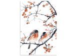 Wandbild ARTLAND "Aquarell Gimpel", farbe bild(er): rot, B:60cm H:90cm, Alu Dibond, Bilder, als Alubild, Leinwandbild, Poster, Wandaufkleber in verschied. Größen